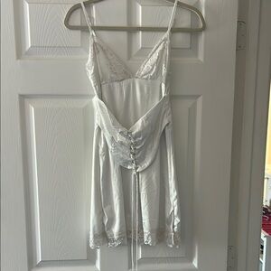 Elegant White Lace Chemise